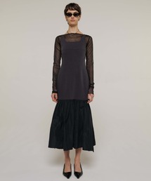 CUTTIMG FLARE DRESS/カッティングフレアドレス