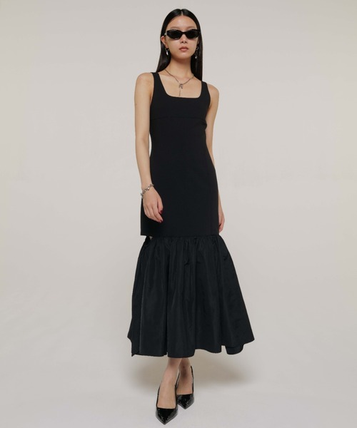 JOSE MOON（ジョゼムーン）の「CUTTIMG FLARE DRESS/カッティングフレアドレス（ワンピース・レディース・グレー/ブラック・36/38）」の2枚目の写真