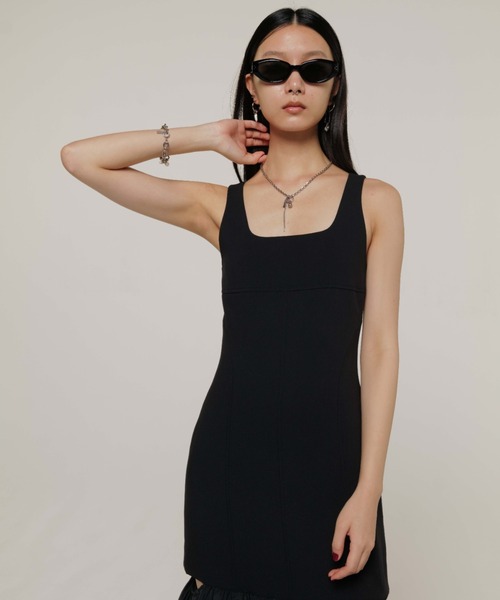 JOSE MOON（ジョゼムーン）の「CUTTIMG FLARE DRESS/カッティングフレアドレス（ワンピース・レディース・グレー/ブラック・36/38）」の14枚目の写真