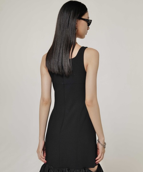 JOSE MOON（ジョゼムーン）の「CUTTIMG FLARE DRESS/カッティングフレアドレス（ワンピース・レディース・グレー/ブラック・36/38）」の15枚目の写真