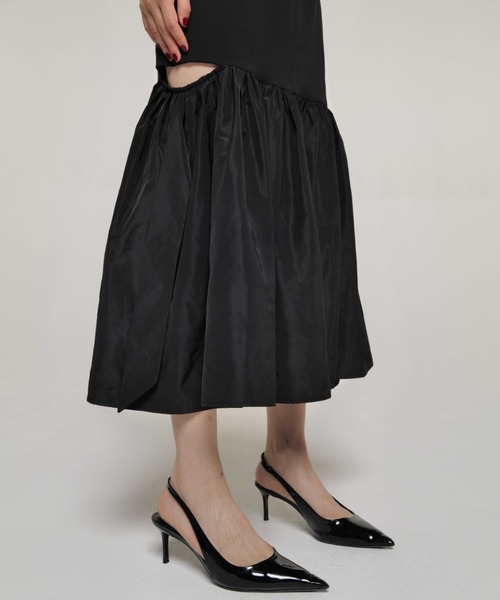 JOSE MOON（ジョゼムーン）の「CUTTIMG FLARE DRESS/カッティングフレアドレス（ワンピース・レディース・グレー/ブラック・36/38）」の16枚目の写真
