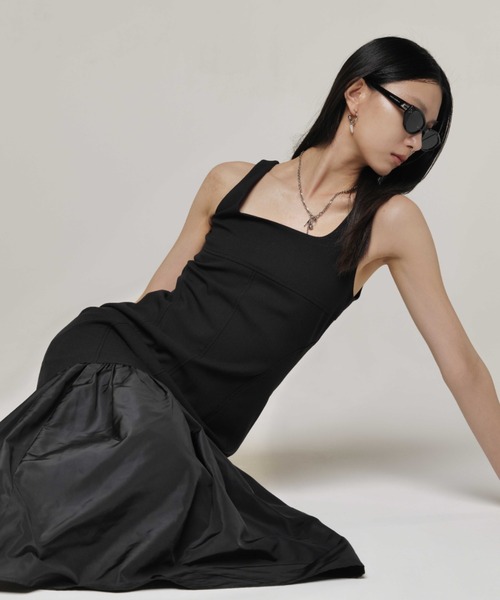JOSE MOON（ジョゼムーン）の「CUTTIMG FLARE DRESS/カッティングフレアドレス（ワンピース・レディース・グレー/ブラック・36/38）」の18枚目の写真