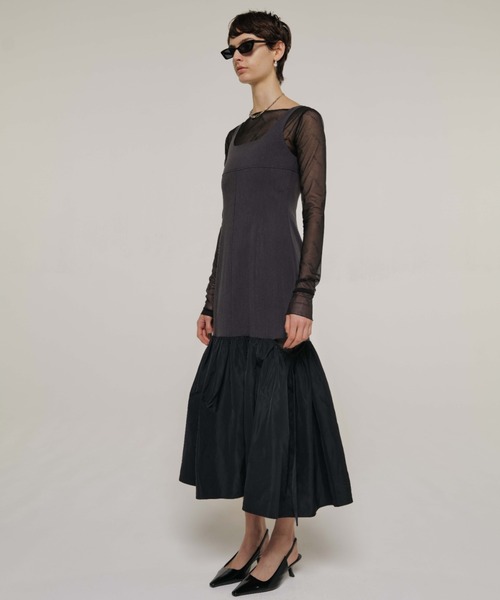 JOSE MOON（ジョゼムーン）の「CUTTIMG FLARE DRESS/カッティングフレアドレス（ワンピース・レディース・グレー/ブラック・36/38）」の20枚目の写真