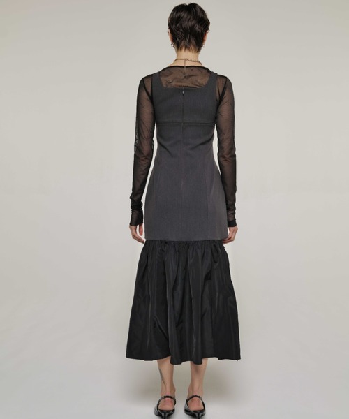 JOSE MOON（ジョゼムーン）の「CUTTIMG FLARE DRESS/カッティングフレアドレス（ワンピース・レディース・グレー/ブラック・36/38）」の21枚目の写真