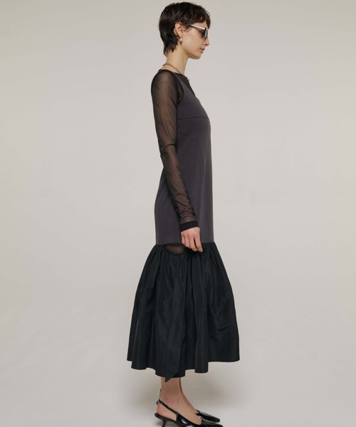 JOSE MOON（ジョゼムーン）の「CUTTIMG FLARE DRESS/カッティングフレアドレス（ワンピース・レディース・グレー/ブラック・36/38）」の22枚目の写真