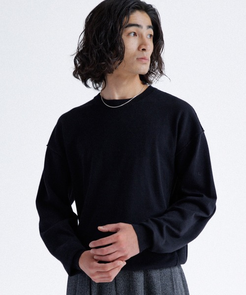High gauge crew neck knit / ハイゲージクルーネックニット（ニット