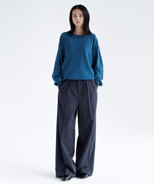 SINSS（シンス）の「High gauge crew neck knit / ハイゲージクルーネックニット（ニット/セーター・メンズ・ブルー/チャコール/ブラック/ブラウン・LARGE/MEDIUM/SMALL/X-SMALL）」の12枚目の写真