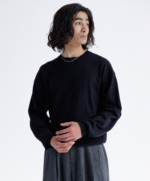 SINSS（シンス）の「High gauge crew neck knit / ハイゲージクルーネックニット（ニット/セーター・メンズ・ブルー/チャコール/ブラック/ブラウン・LARGE/MEDIUM/SMALL/X-SMALL）」の16枚目の写真