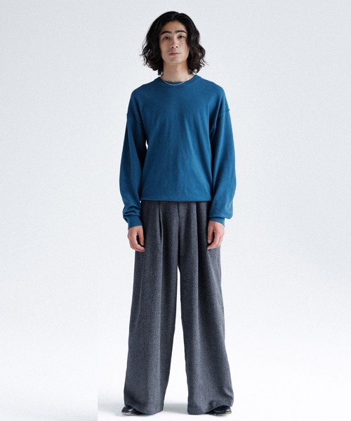 SINSS（シンス）の「High gauge crew neck knit / ハイゲージクルーネックニット（ニット/セーター・メンズ・ブルー/チャコール/ブラック/ブラウン・LARGE/MEDIUM/SMALL/X-SMALL）」の20枚目の写真