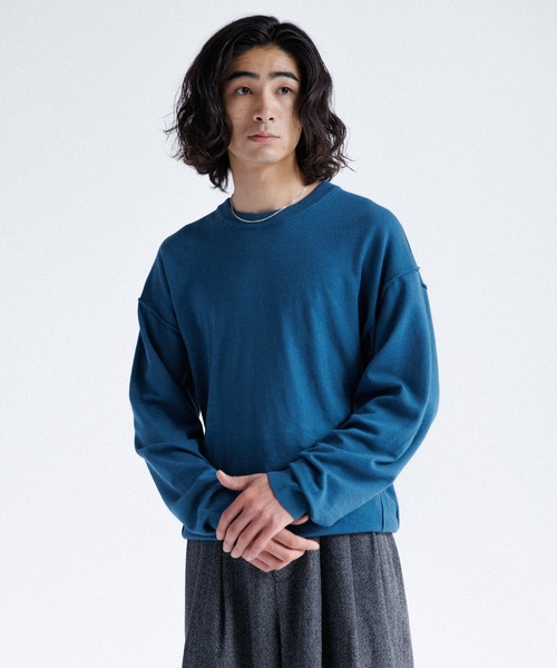 SINSS（シンス）の「High gauge crew neck knit / ハイゲージクルーネックニット（ニット/セーター・メンズ・ブルー/チャコール/ブラック/ブラウン・LARGE/MEDIUM/SMALL/X-SMALL）」の22枚目の写真