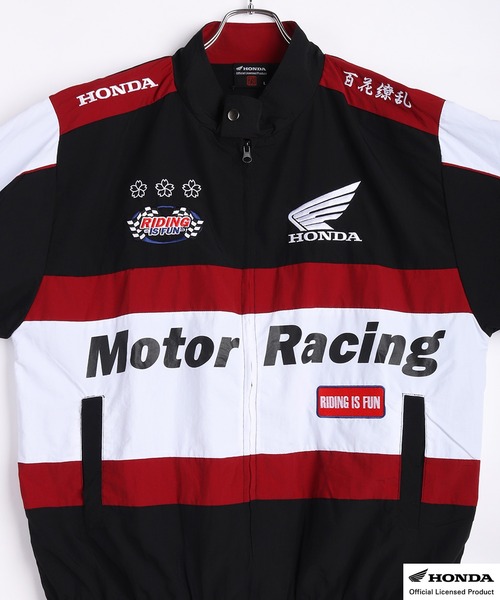 百花繚乱(ヒャッカリョウラン)の「HONDA × 百花繚乱 レーシングブルゾン(ブルゾン・メンズ・ネイビー/ブラック/ブラック系その他・M/L)」の10枚目の写真