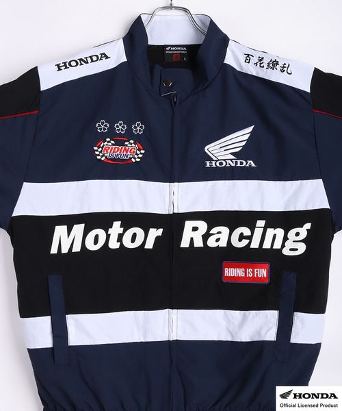百花繚乱(ヒャッカリョウラン)の「HONDA × 百花繚乱 レーシングブルゾン(ブルゾン・メンズ・ネイビー/ブラック/ブラック系その他・M/L)」の14枚目の写真