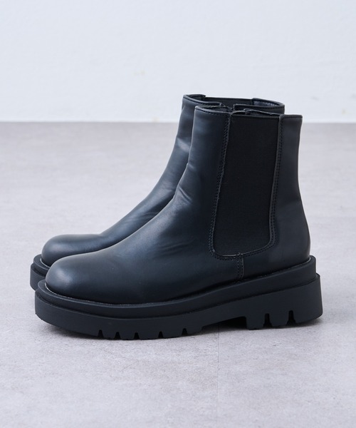 CIAOPANIC TYPY（チャオパニックティピー）の「ZIP付サイドゴアブーツ（ブーツ・レディース・ブラウン/ブラック・SMALL/MEDIUM/LARGE）」の3枚目の写真