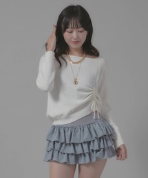 Chick | Gathered Design Knit/ギャザーデザインニット(ニット/セーター)