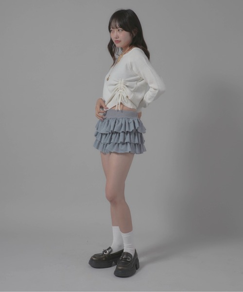 Chick(チック)の「Gathered Design Knit/ギャザーデザインニット(ニット/セーター・レディース・ホワイト/グレー/ブラック・FREE)」の16枚目の写真