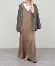 SHENERY | 《サイズ展開》Vネックサテンキャミワンピース(ワンピース)