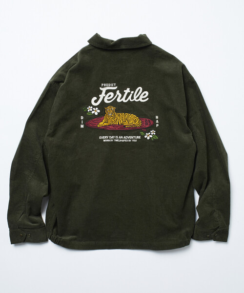 セール】限定展開 リラックスフィット バック刺繍 コーデュロイ ジップ