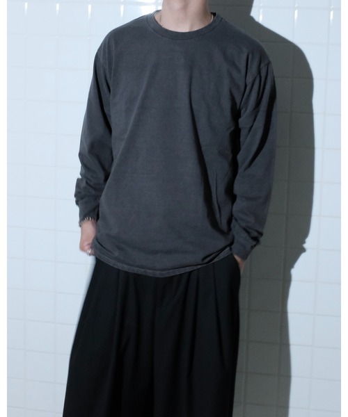 TOWNCRAFT（タウンクラフト）の「TOWN CRAFT タウンクラフト / 90S PIGMENT LS TEE（Tシャツ/カットソー・メンズ・ピンク/ブラック/エメラルド/オリーブ/ブルーグレー/パープル/ネイビー/ターコイズブルー/グレー/ライトブルー・X-LARGE/LARGE/XX-LARGE/MEDIUM）」の11枚目の写真