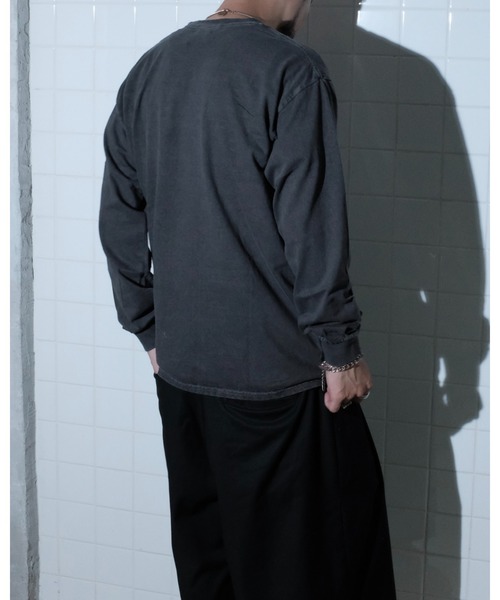 TOWNCRAFT（タウンクラフト）の「TOWN CRAFT タウンクラフト / 90S PIGMENT LS TEE（Tシャツ/カットソー・メンズ・ピンク/ブラック/エメラルド/オリーブ/ブルーグレー/パープル/ネイビー/ターコイズブルー/グレー/ライトブルー・X-LARGE/LARGE/XX-LARGE/MEDIUM）」の12枚目の写真