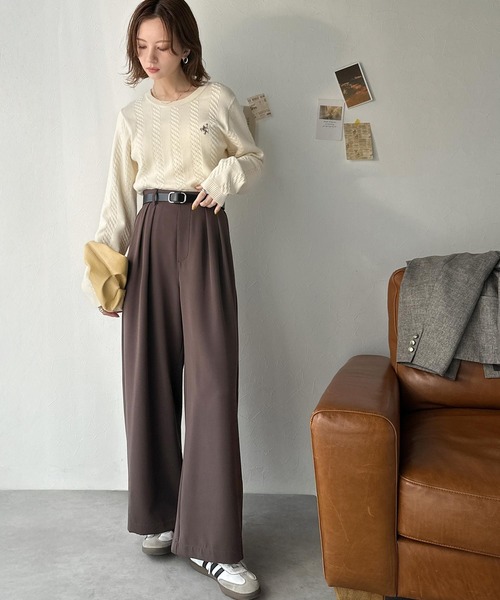 classicalelf（クラシカルエルフ）の「上質レザーでスタイリングを格上げ◎牛床革ピンレススクエアーバックルレザーベルト（ベルト・レディース・ブラウン系1/ブラウン系2/ブラック系2/ブラック系1・ONE SIZE）」の11枚目の写真