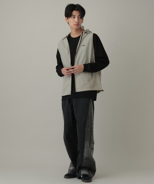 LMCの「LMC/OG フードベスト(ナイロンジャケット・レディース・ブラック/グレー・SMALL/LARGE/MEDIUM)」の4枚目の写真