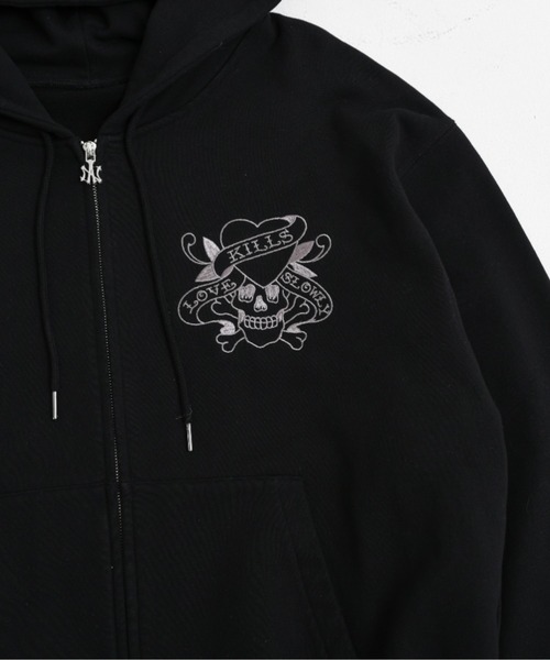 A'GEM9（エージェムナイン）の「A'GEM/9 × .kom 『A'GEM/9/エージェムナイン』 Ed Hardy エンジェルZIPパーカー②（パーカー・メンズ・グレー/ブラック・FREE）」の20枚目の写真