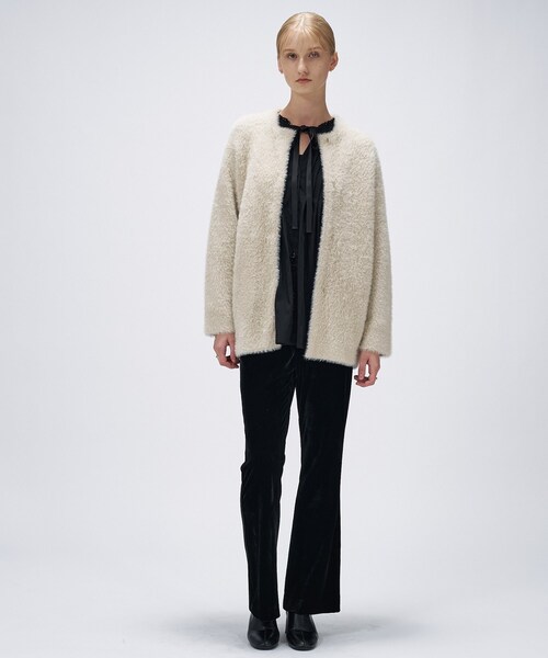 cloenc(クロエンス)の「【手洗い可】ベロアセミフレアパンツ(その他パンツ・レディース・ブラック/ブラウン系・02/01)」の12枚目の写真