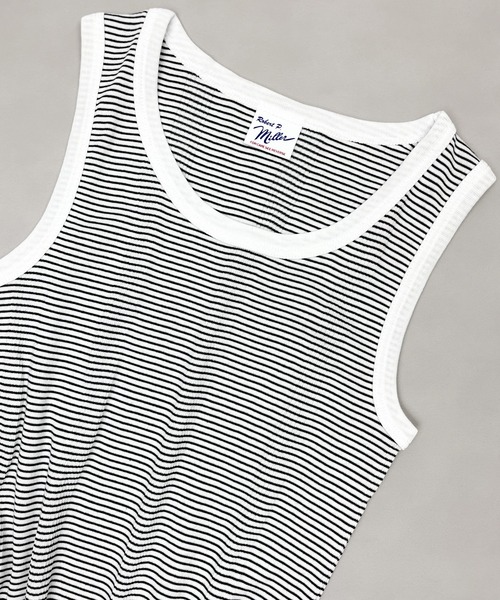 MILLER（ミラー）の「【Robert P. Miller】ロバート・ピー・ミラー パネルリブ コットン タンクトップ（タンクトップ・レディース・ホワイト/ライトグレー/ミント/ブラック/スモークピンク/ホワイト×ブラック/チャコールグレー/ブルー/レモンイエロー・FREE）」の2枚目の写真