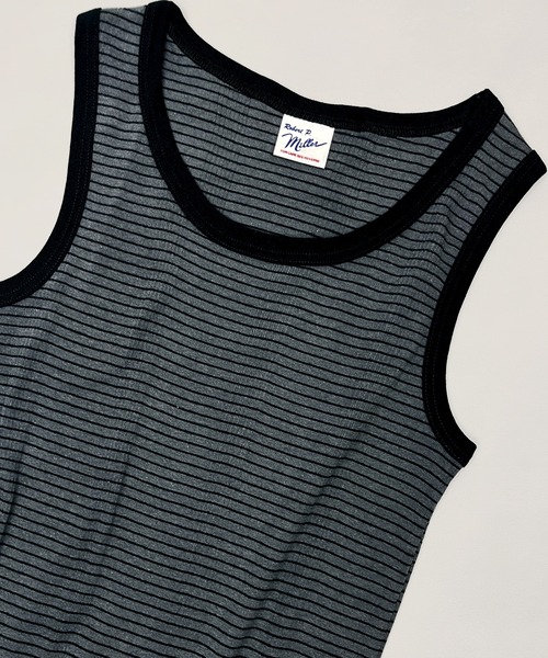 MILLER（ミラー）の「【Robert P. Miller】ロバート・ピー・ミラー パネルリブ コットン タンクトップ（タンクトップ・レディース・ホワイト/ライトグレー/ミント/ブラック/スモークピンク/ホワイト×ブラック/チャコールグレー/ブルー/レモンイエロー・FREE）」の4枚目の写真