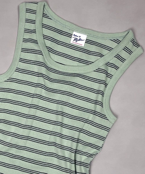 MILLER（ミラー）の「【Robert P. Miller】ロバート・ピー・ミラー パネルリブ コットン タンクトップ（タンクトップ・レディース・ホワイト/ライトグレー/ミント/ブラック/スモークピンク/ホワイト×ブラック/チャコールグレー/ブルー/レモンイエロー・FREE）」の6枚目の写真