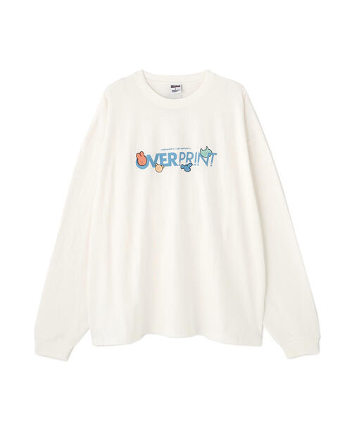 over print(オーバープリント)の「overprint/オーバープリント/naenano L/S Tee1(Tシャツ/カットソー・レディース・チャコールグレー/ブルー/ホワイト・L/M/XL)」の2枚目の写真