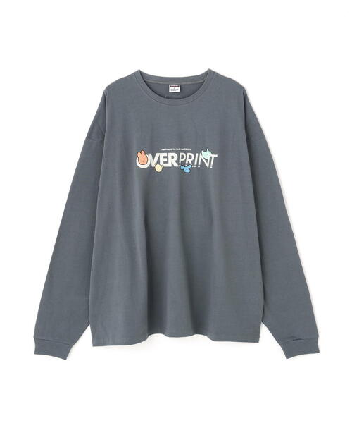 over print｜オーバープリントのTシャツ/カットソー（グレー/灰色系