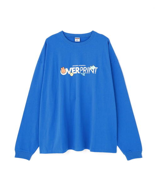 over print(オーバープリント)の「overprint/オーバープリント/naenano L/S Tee1(Tシャツ/カットソー・レディース・チャコールグレー/ブルー/ホワイト・L/M/XL)」の3枚目の写真