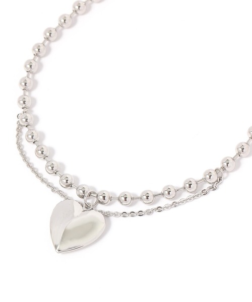 限定1点入荷♪大人気ハードウェアネックレス✨ブラック　周りと被るのが嫌いな方に◎ ハートキラキラトップネックレス | AND ON JIONE STORE