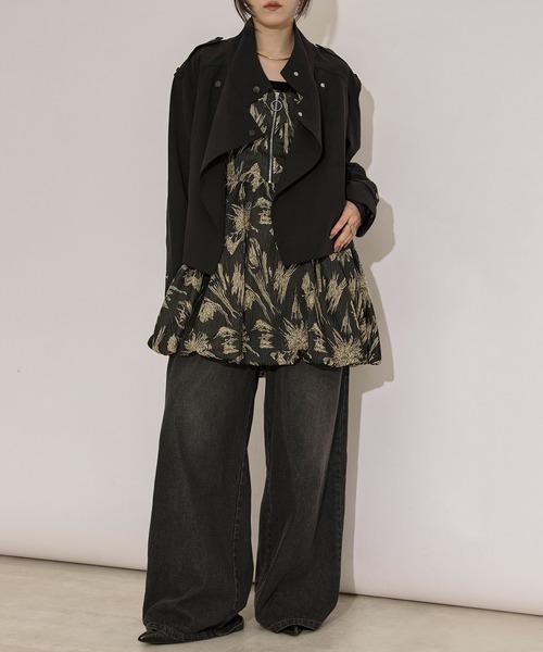 Ezick（エジック）の「mulchway jacket トレンチショートジャケット（トレンチコート・レディース・ブラック/グレー/ブラウン/カーキ・FREE）」の6枚目の写真