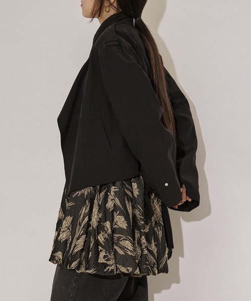 Ezick（エジック）の「mulchway jacket トレンチショートジャケット（トレンチコート・レディース・ブラック/グレー/ブラウン/カーキ・FREE）」の8枚目の写真