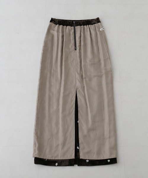 セール】「STEVELOUR」ベロアブルームロングスカート(セットアップ可