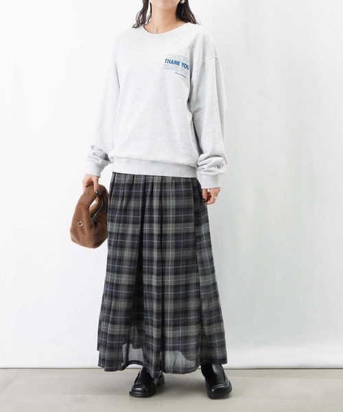 LC/LLL チェックタックギャザースカート（スカート）｜LUCA/LADY LUCK