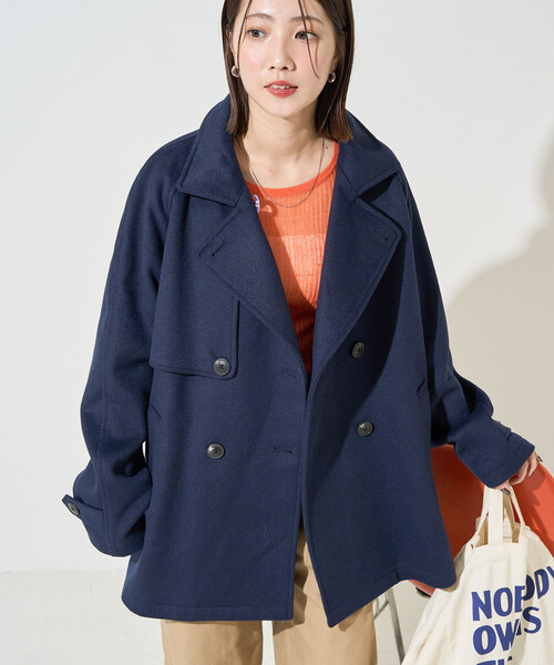 セール】限定展開 ウール トレンチ ショート コート（トレンチコート