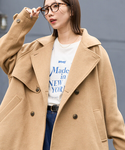 限定展開 ウール トレンチ ショート コート（トレンチコート