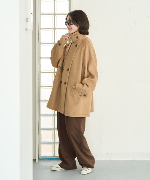 限定展開 ウール トレンチ ショート コート（トレンチコート