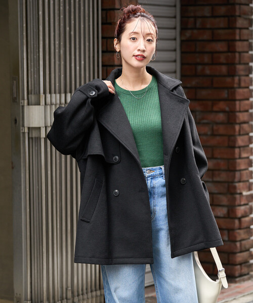 セール】限定展開 ウール トレンチ ショート コート（トレンチコート