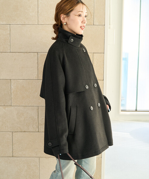 セール】限定展開 ウール トレンチ ショート コート（トレンチコート