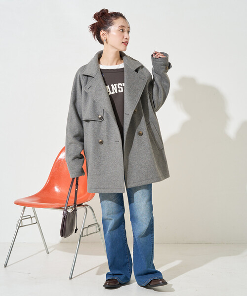 フリークスストア★ショートトレンチコート 限定展開 ウール トレンチ ショート コート（トレンチコート