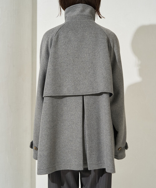 FREAK'S STORE（フリークスストア）の「限定展開　ウール トレンチ ショート コート（トレンチコート・レディース・グレー/ブラック/ベージュ/ネイビー・ﾌﾘ-）」の14枚目の写真