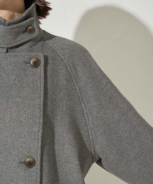 FREAK'S STORE（フリークスストア）の「限定展開　ウール トレンチ ショート コート（トレンチコート・レディース・グレー/ブラック/ベージュ/ネイビー・ﾌﾘ-）」の16枚目の写真