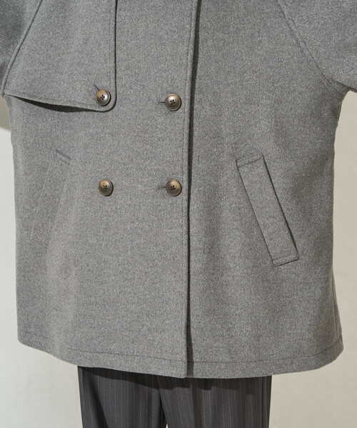FREAK'S STORE（フリークスストア）の「限定展開　ウール トレンチ ショート コート（トレンチコート・レディース・グレー/ブラック/ベージュ/ネイビー・ﾌﾘ-）」の18枚目の写真
