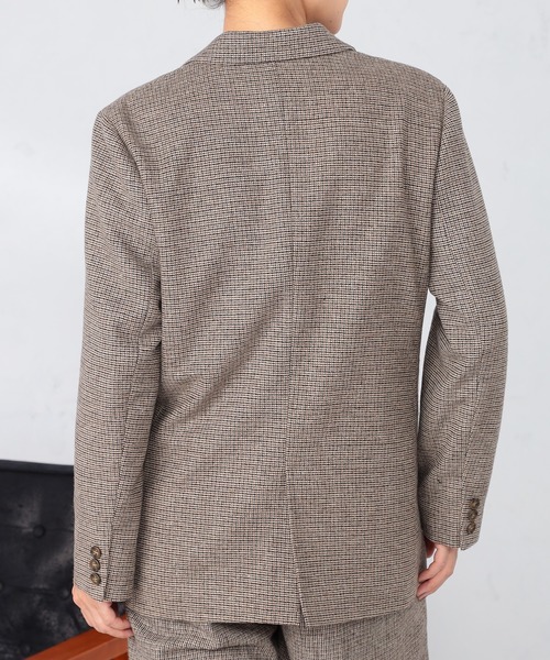 GALLORIA（ギャローリア）の「セットアップで着られる　ツイードダブルブレストジャケット（テーラードジャケット・レディース・グレー/ライトブラウン・S/M/L/LL）」の8枚目の写真