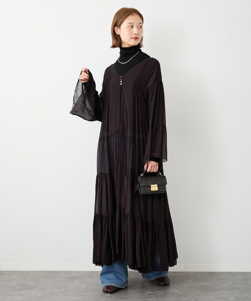 Deuxieme Classe（ドゥーズィエムクラス）の「Sheer Boho ドレス（ワンピース・レディース・ブラック・36/38）」の13枚目の写真