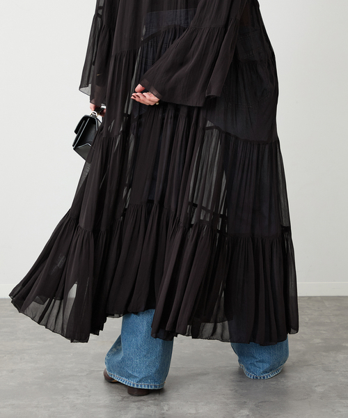 Deuxieme Classe（ドゥーズィエムクラス）の「Sheer Boho ドレス（ワンピース・レディース・ブラック・36/38）」の18枚目の写真